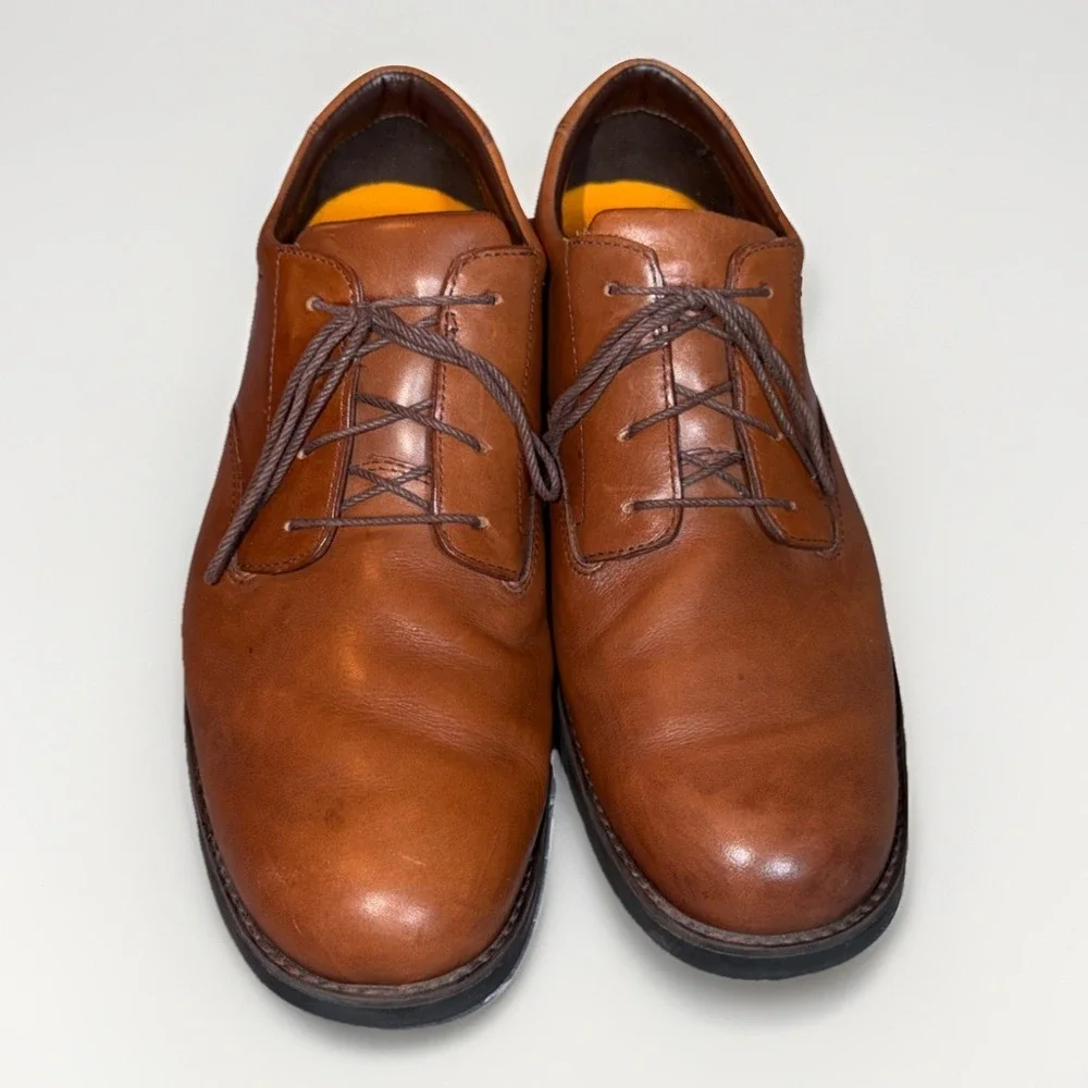 Timberland GSR Metro Brown Leather Oxford Waterproof Vibram Shoes 9M Style #7853